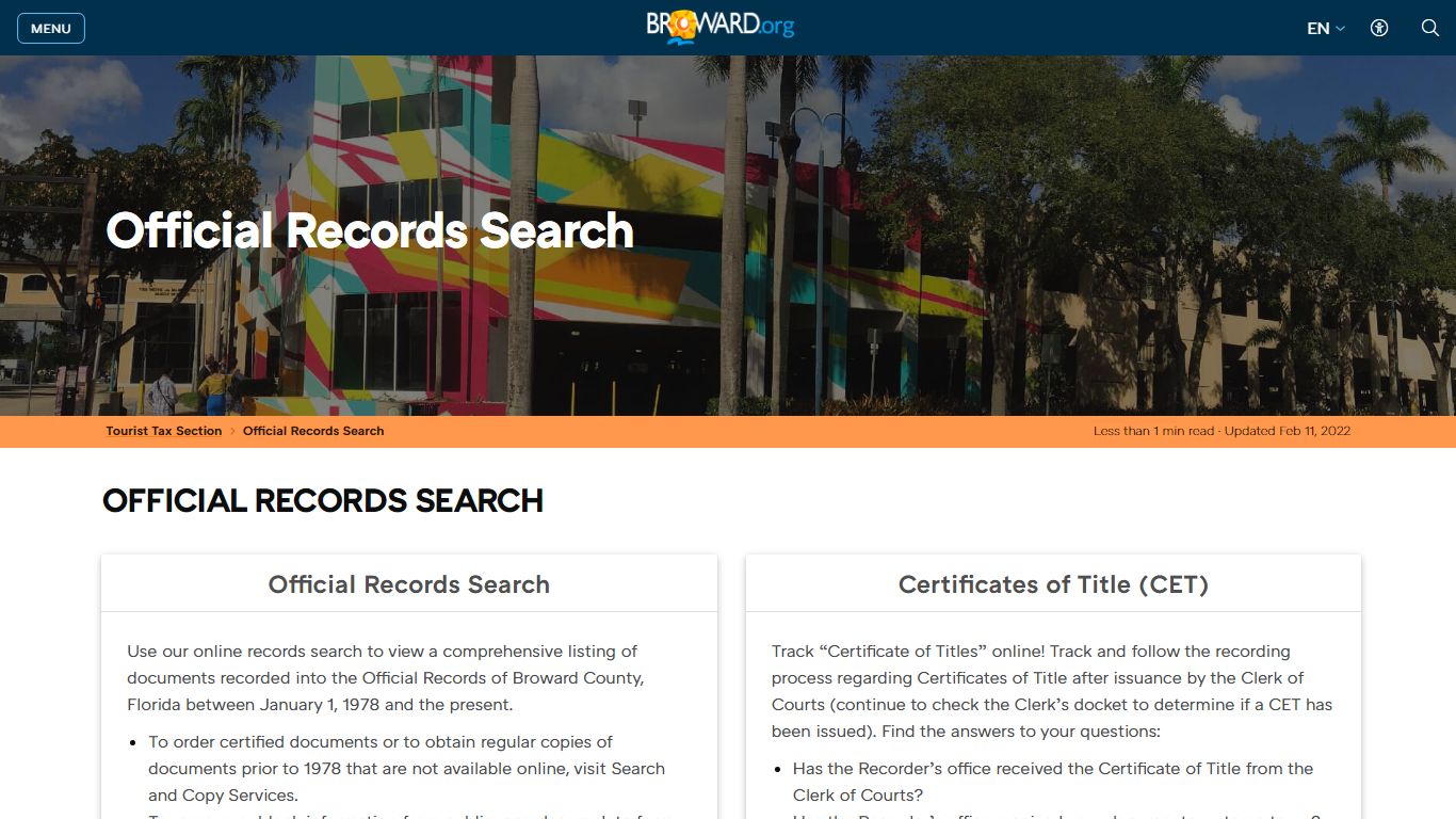 Records Official Records Search - Broward County, Florida